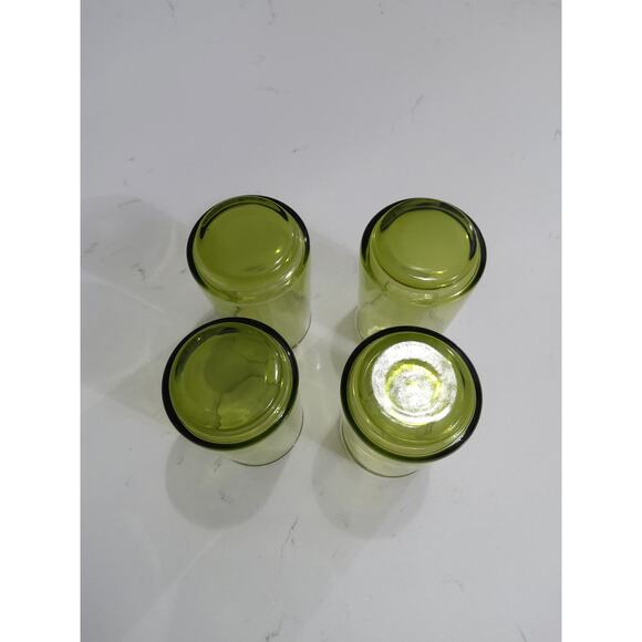 Vintage avocado green (mini)glass set of 4 - Picture 3 of 4